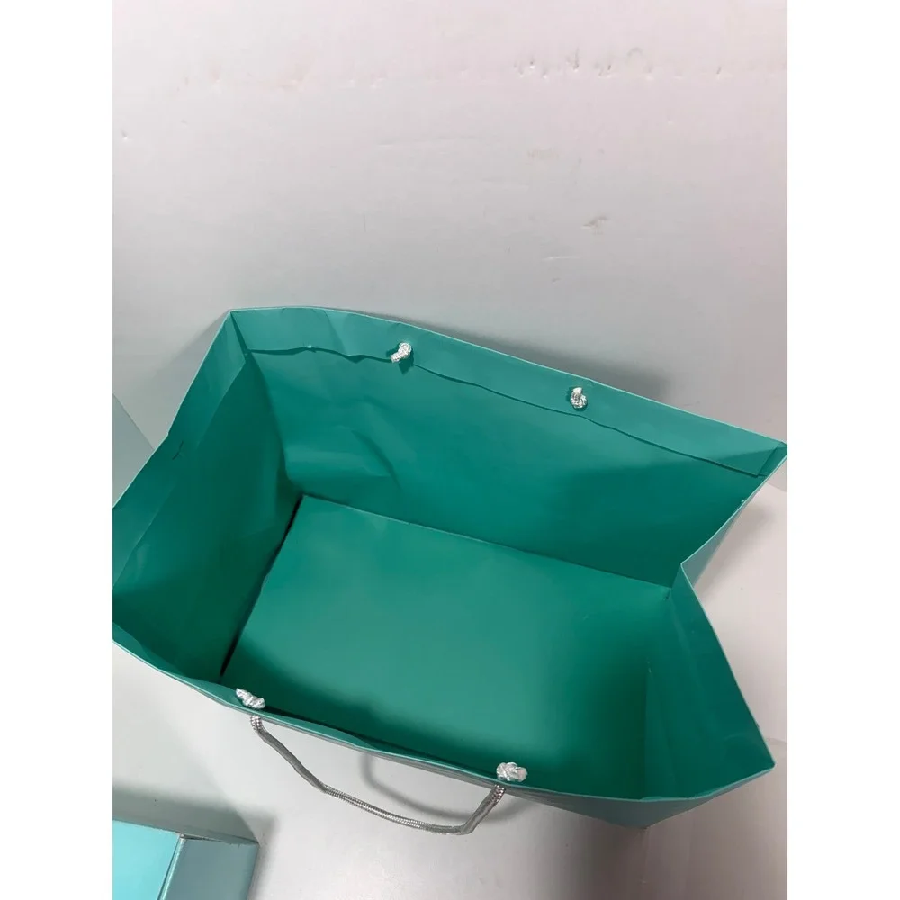 Tiffany & Co Blue Gift Box and Shopping Bag Set Large Square Cube‎ Packaging